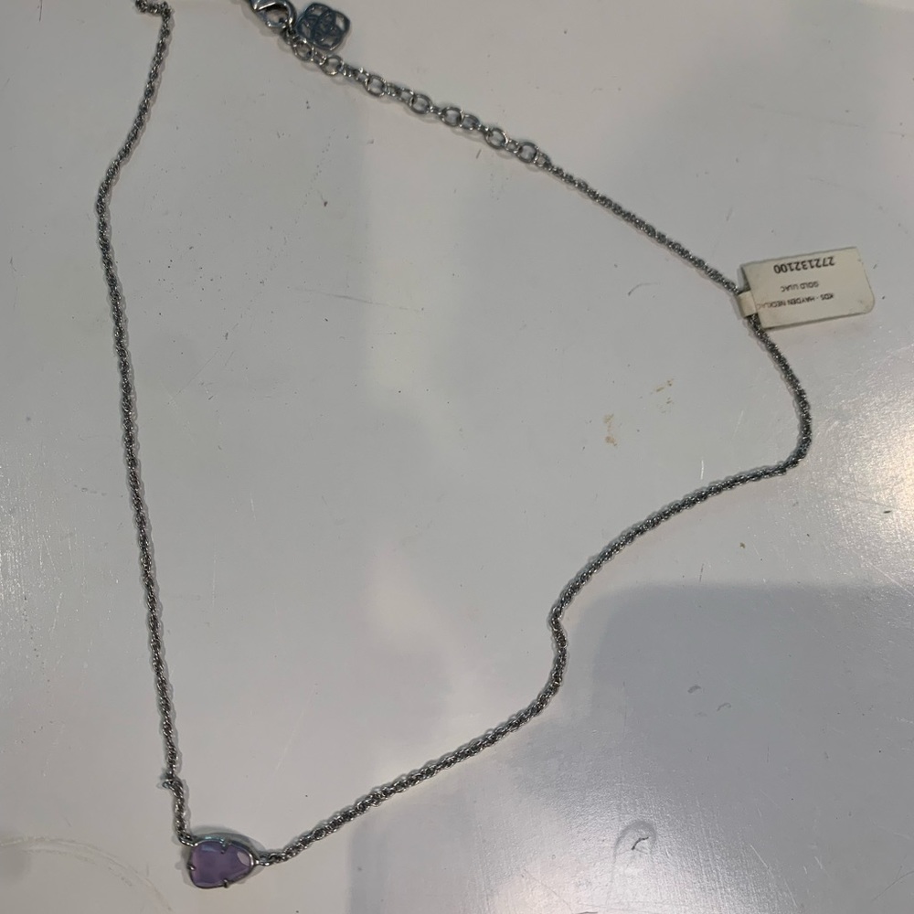 Kendra Scott Silver Small Lilac Pendant Necklace